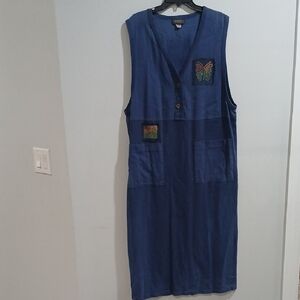 Focus USA Y2K 90'S maxi Dress Pre-owned Good Conditions Sz M  overside